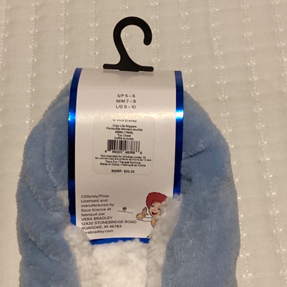 VERA BRADLEY DISNEY PIXAR COZY LIFE SLIPPERS:NWT TOY CHEST "SLINKY" - Picture 3 of 4